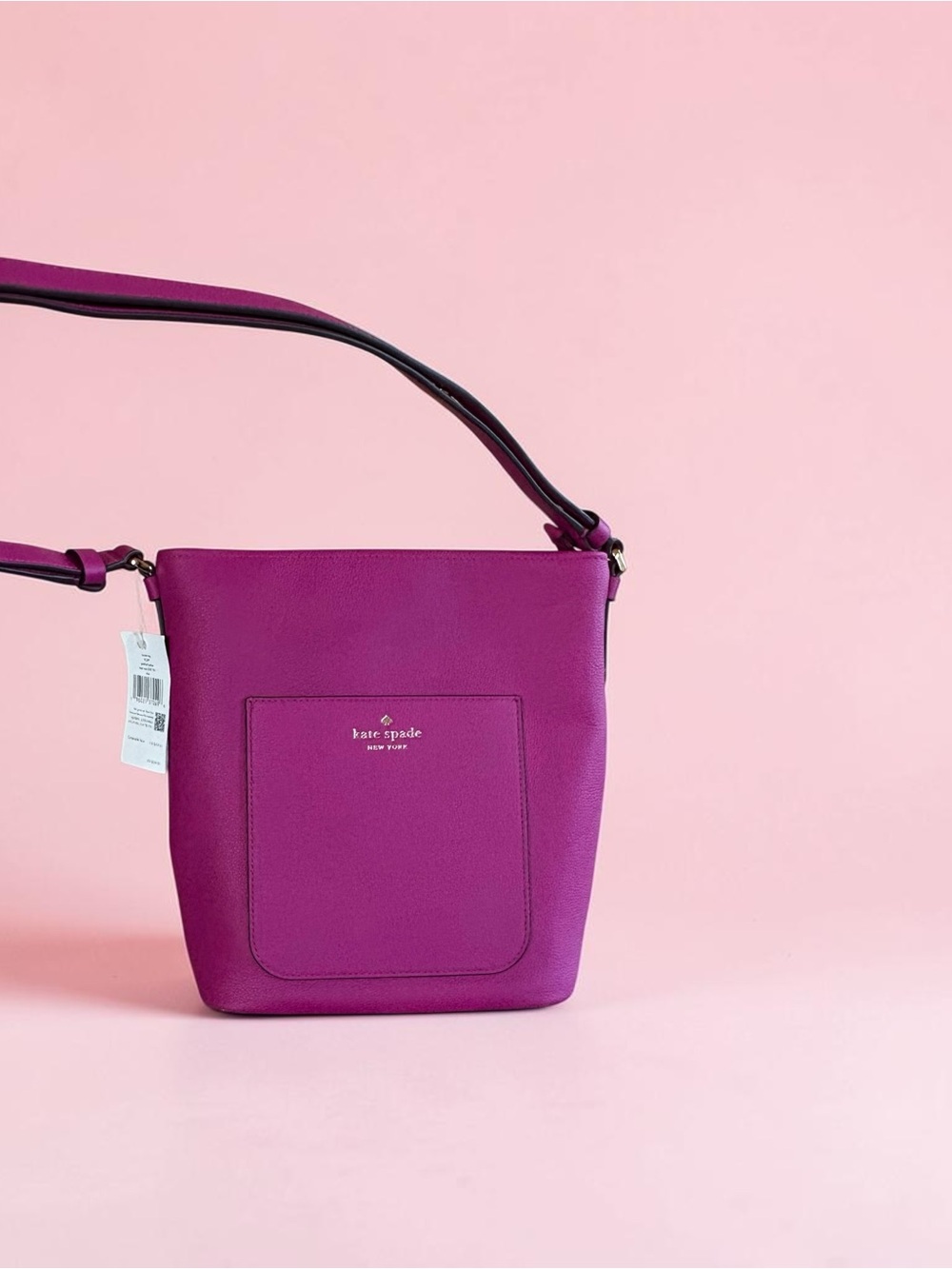 kate spade Fuchsia Pebbled Leather Crossbody Bag